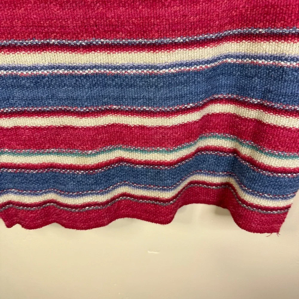 LAUREN Ralph Lauren Linen Striped Boat Neck 3/4 Sleeve Sweater Womens Medium - Picture 4 of 5